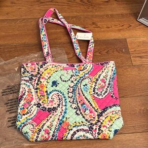 Vera Bradley Pink Multi Quilted Paisley Tote